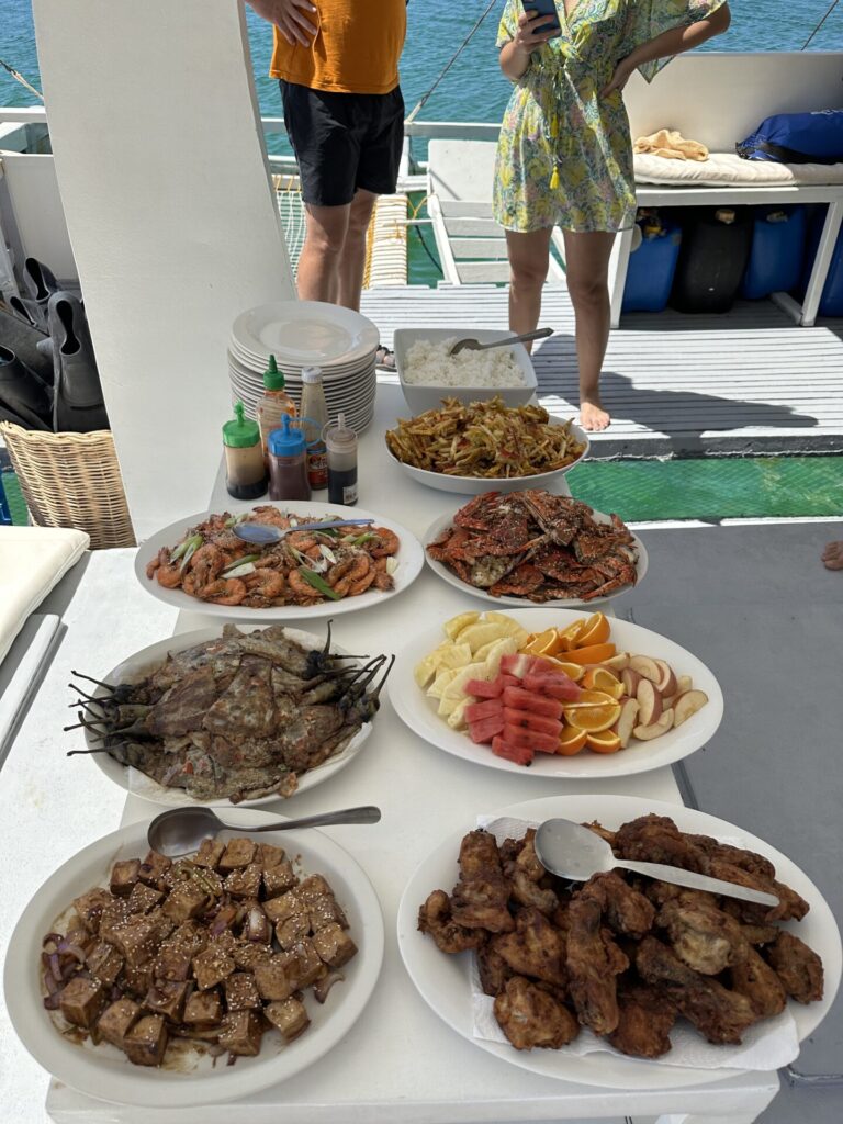 Traditional Filipino food prepared by Big Dream Boat Man 