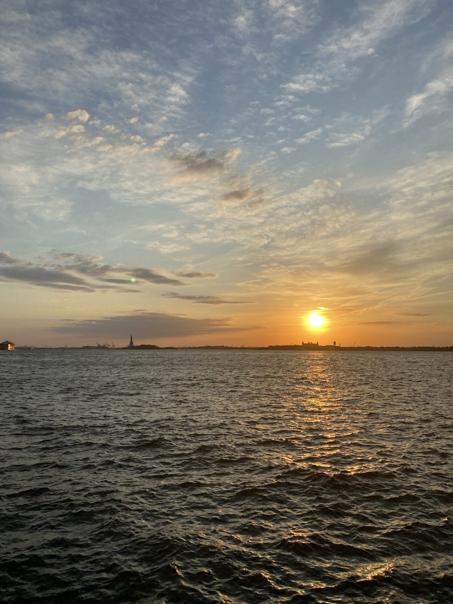 The views from Battery Park at sunset are incredible