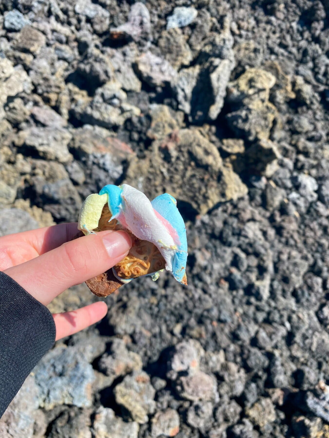 Hiking Volcanoes in Guatemala: 6 Must Do Volcano Climbs 2 The lava on the Pacaya volcano is still warm enough to toast marshmallows