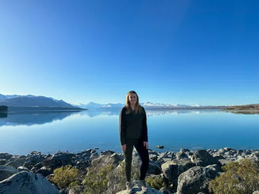 Lake Pukaki on a Christchurch to Queenstown road trip