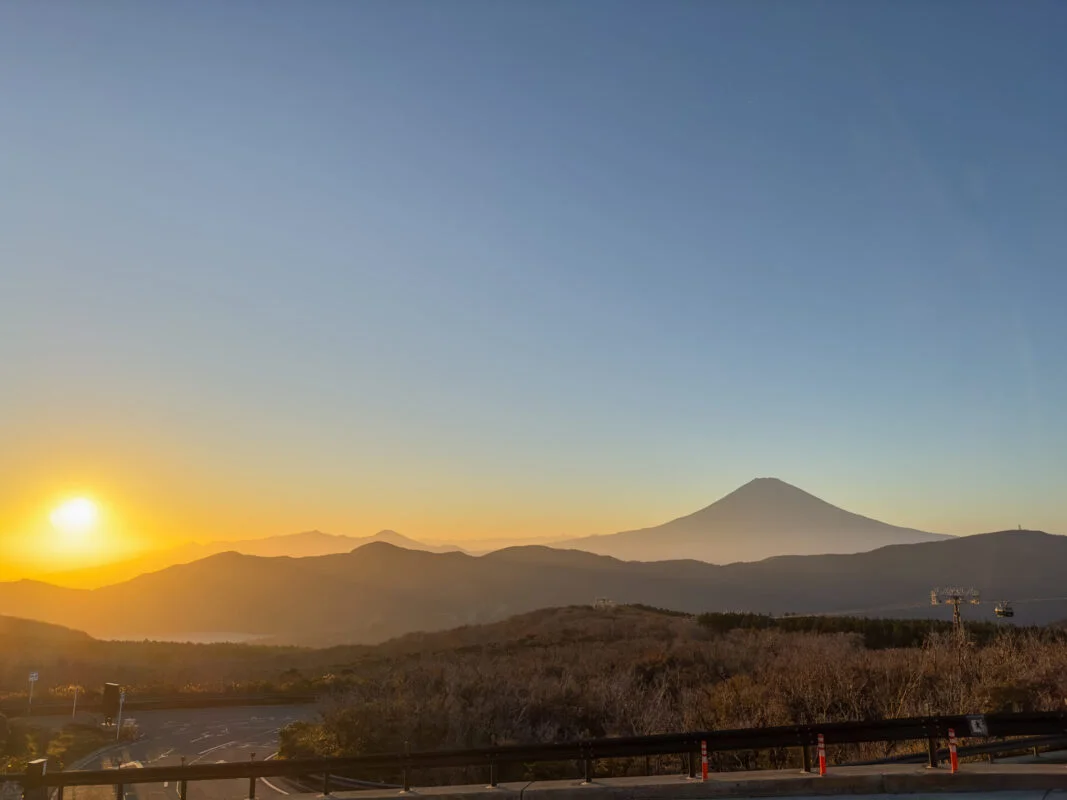 Mount Fuji at Sunset from Owakudani
