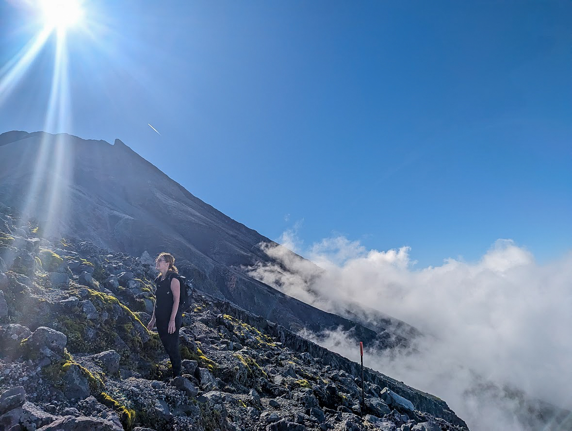 Hiking Fanthams Peak in New Zealand