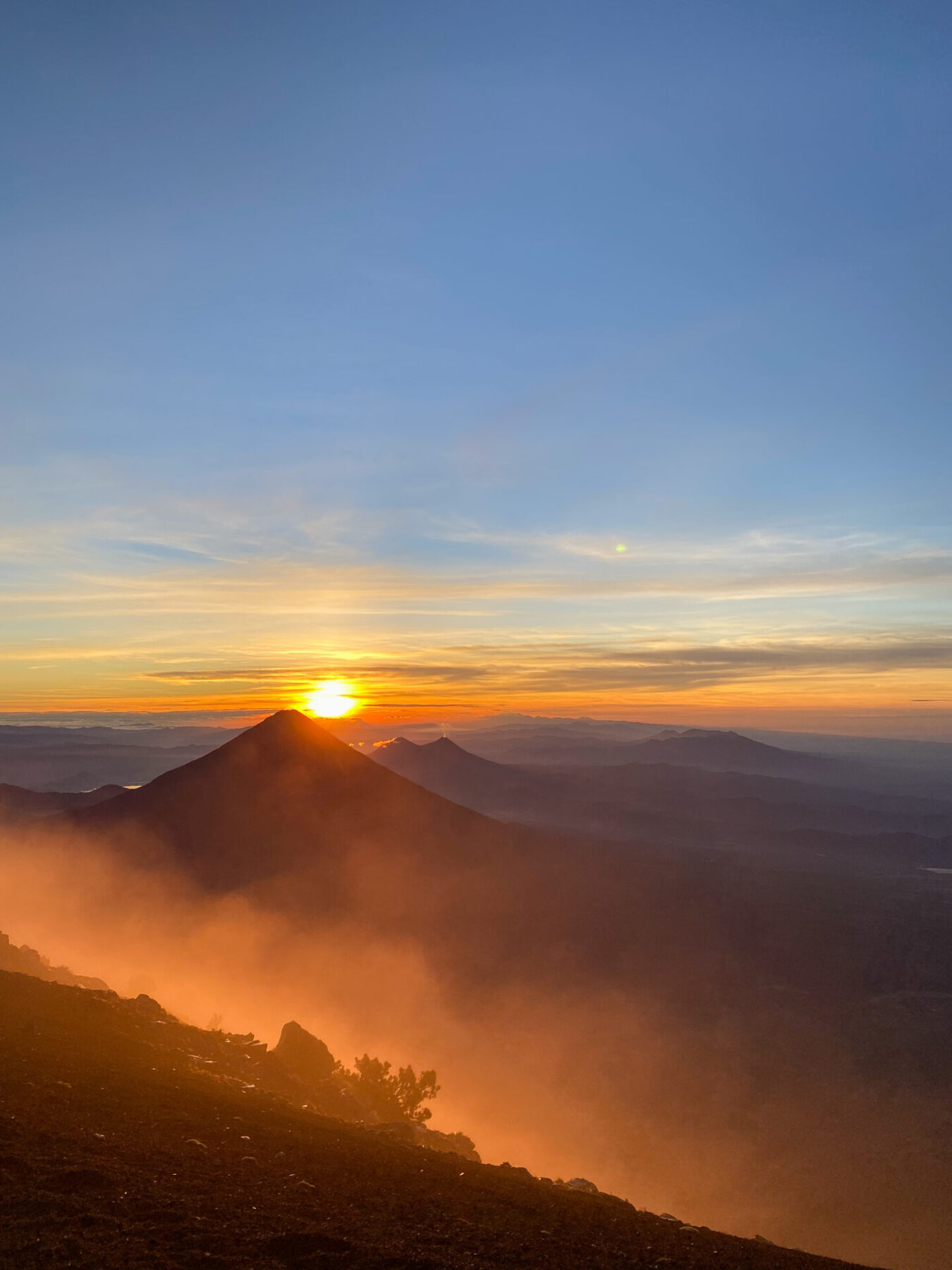 Sunrise on the Acatenango Volcano