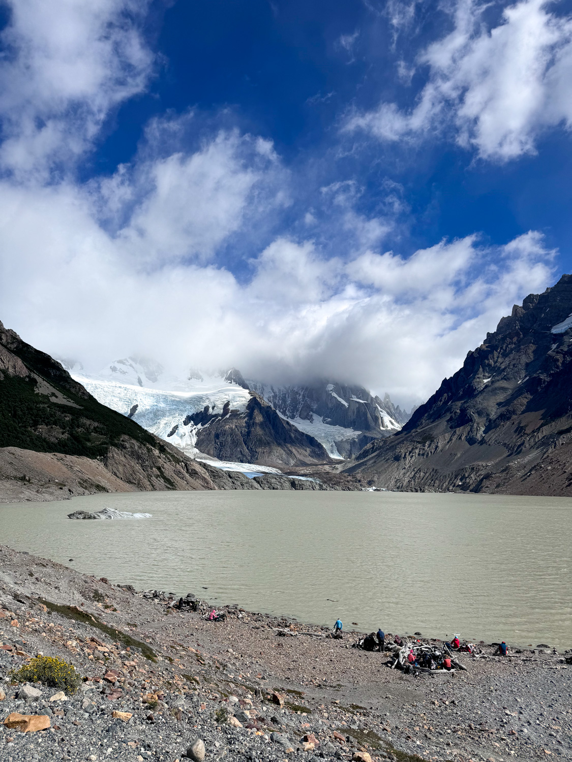 Laguna Torre on a cloudy day