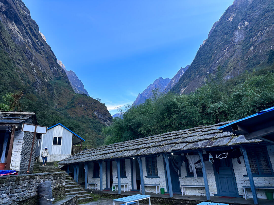 A classic tea house on the Annapurna Sanctuary Trek