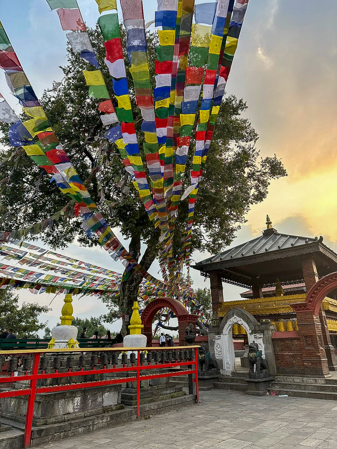 The monkey temple in Kathmandu is a great spot for sunset