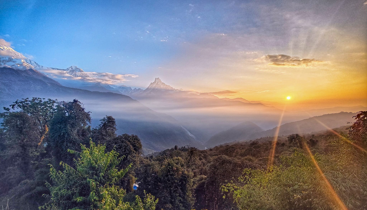 Sunrise in the Annapurna Sanctuary