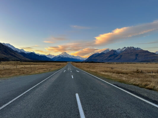 The Road to Mount Cook National Park