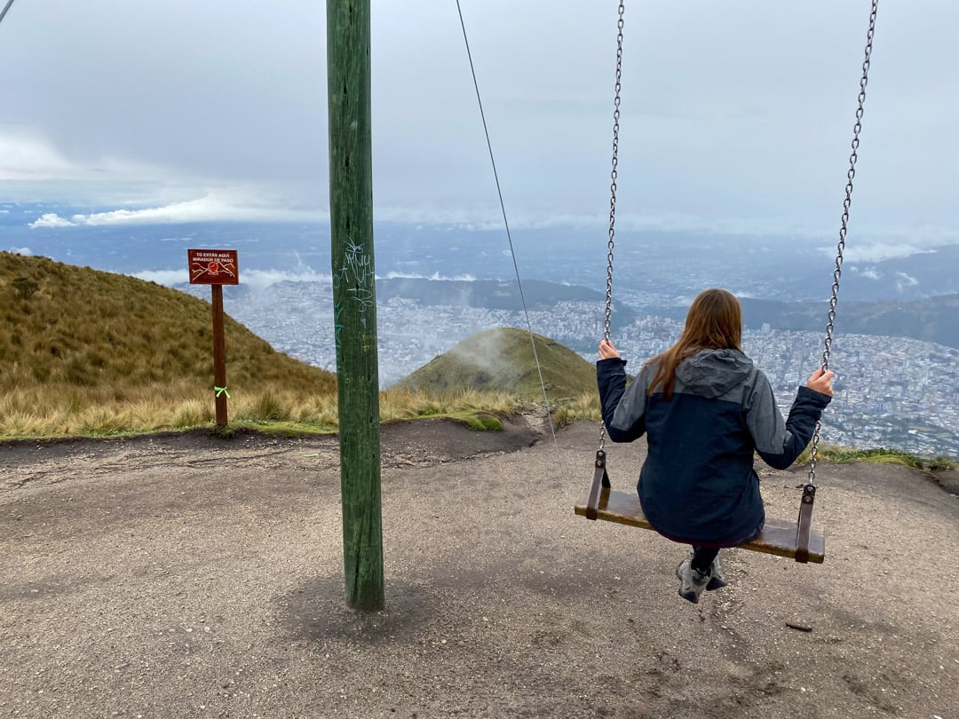 Ecuador: Backpacking Route and Itinerary (2025) 3 Swing in the Clouds at Teleférico