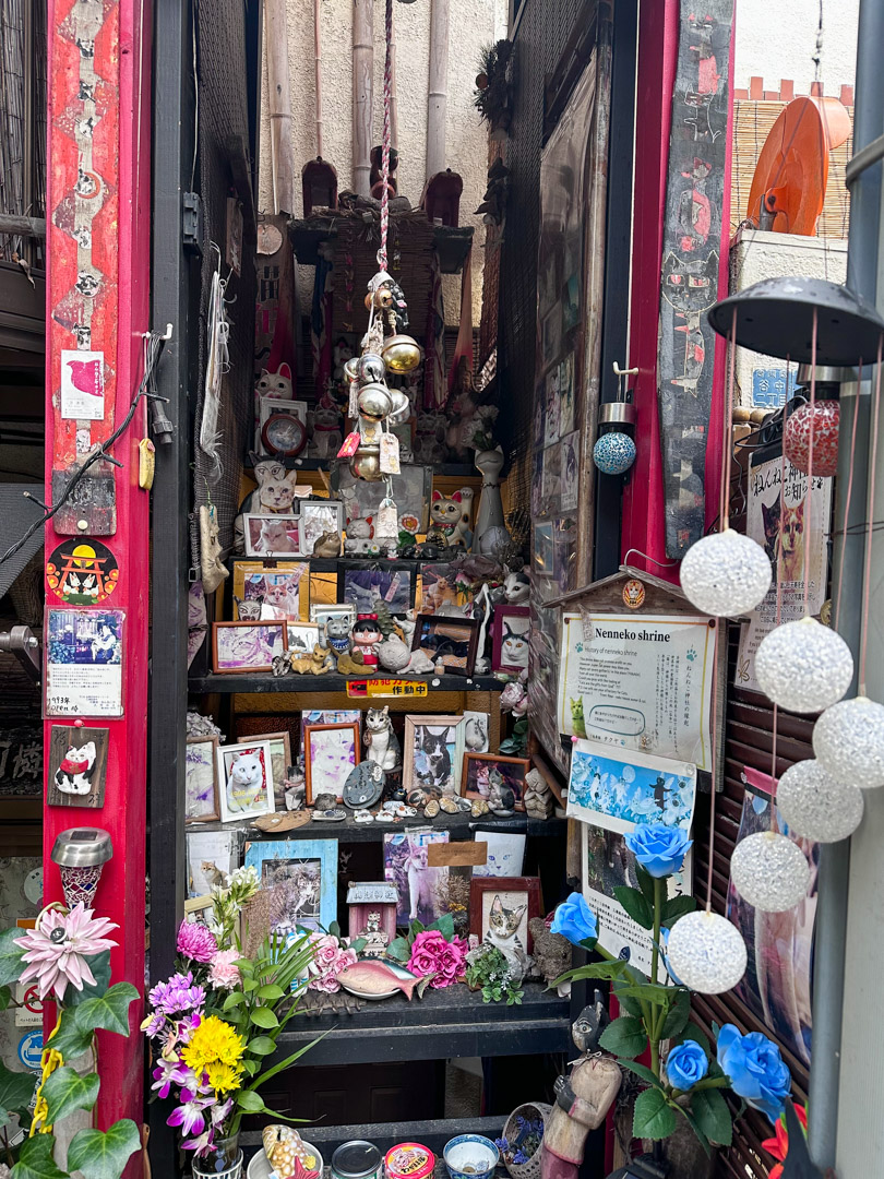 A Cat shrine in Yanaka Ginza
