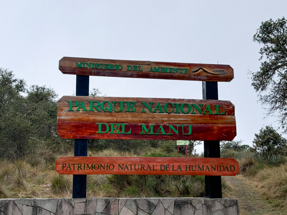 The entry to Manu National Park