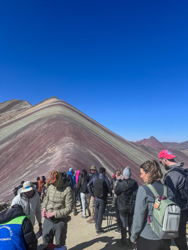 The mountain can beome very crowded