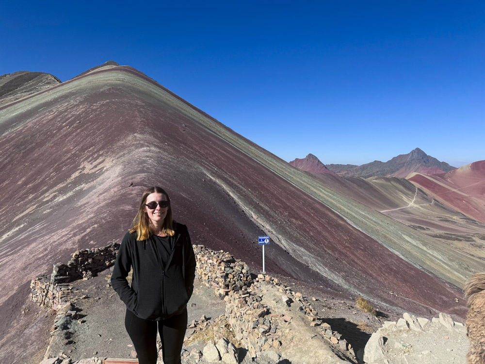 Rainbow Mountain can be very crowded