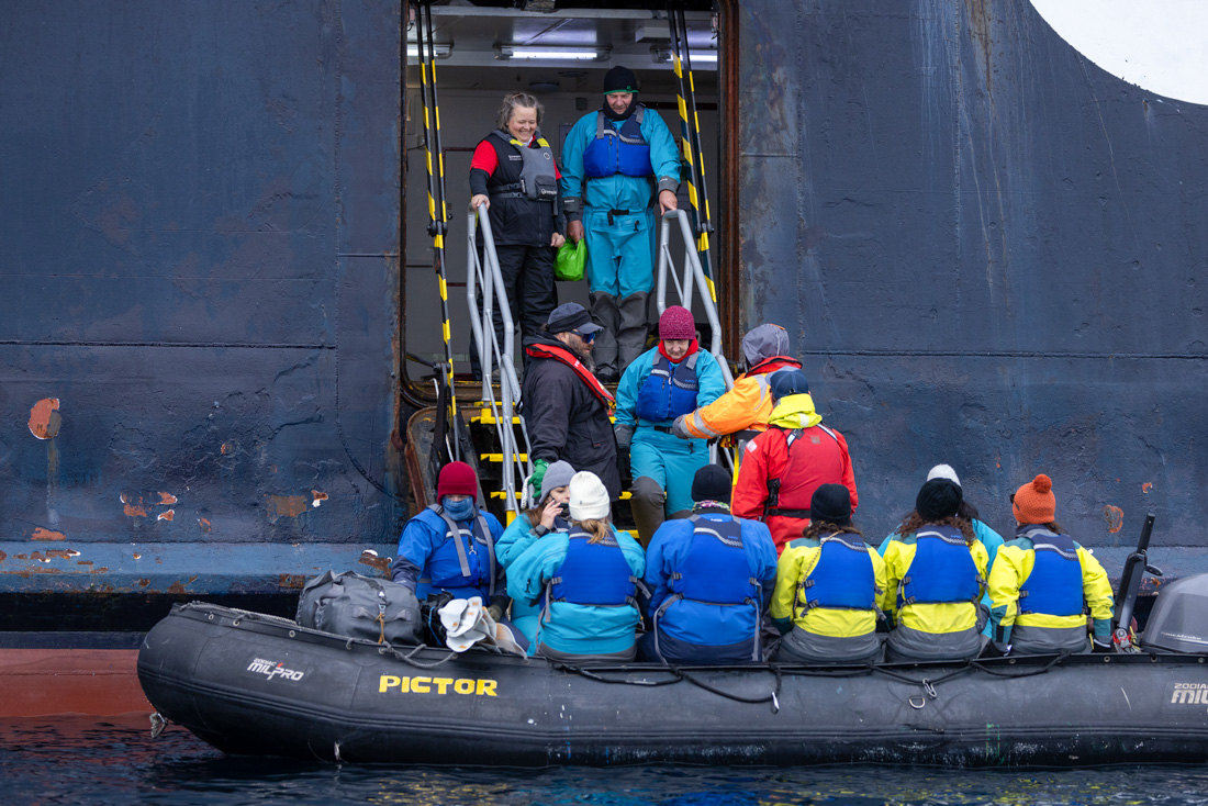 You'll need to wear a waterproof coat to leave the boat