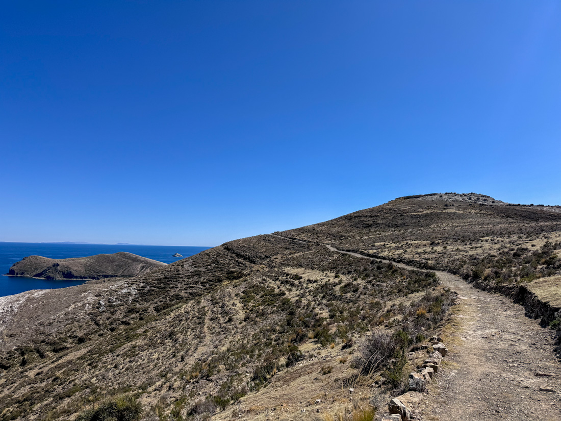 The first part of the hike takes you out of Yumani towards the north of the island