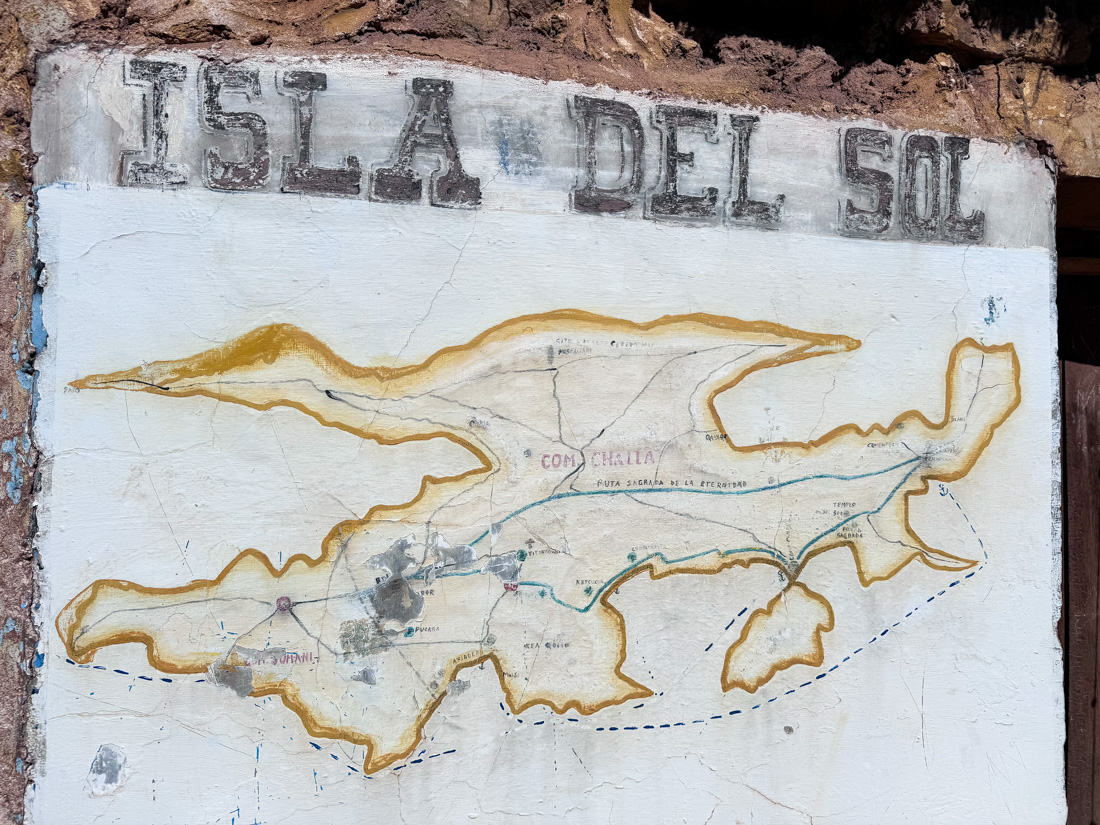 A map of Isla del Sol