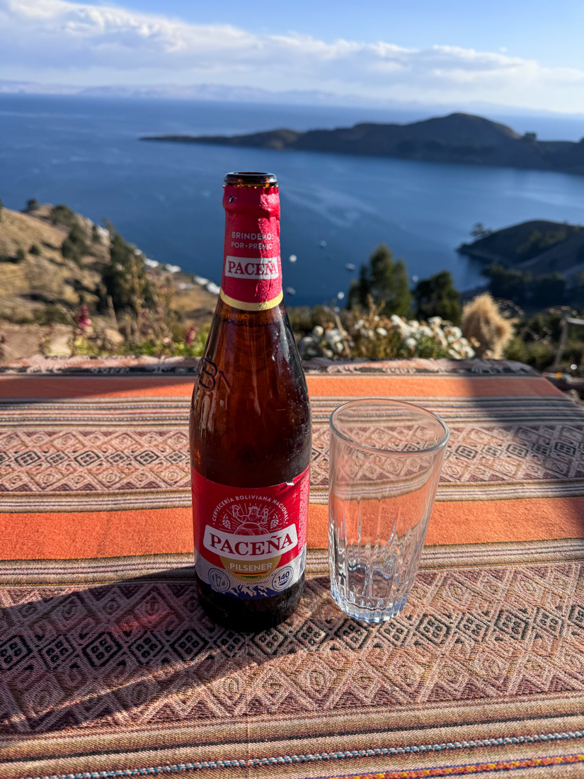 A beer with a view on Isla del Sol