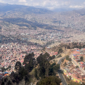 The city of La Paz from the Mi Teleferico System