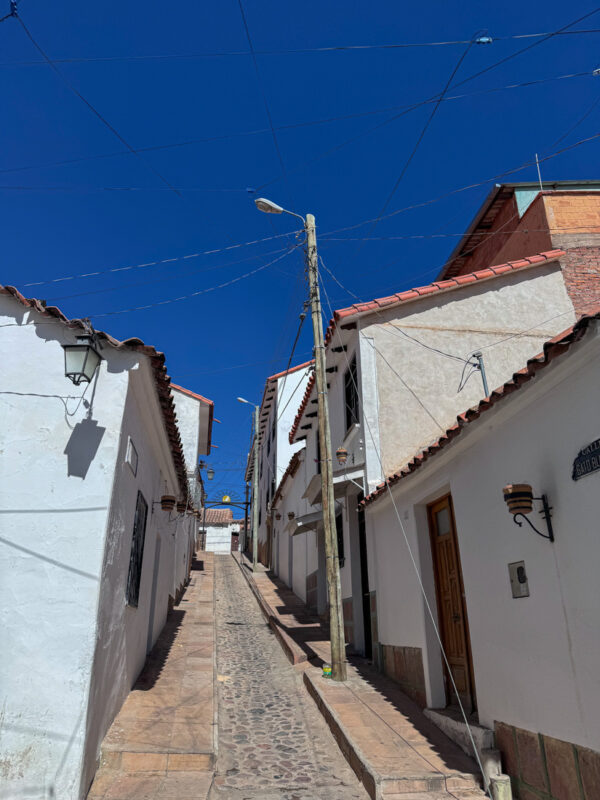 The colonial streets of Sucre