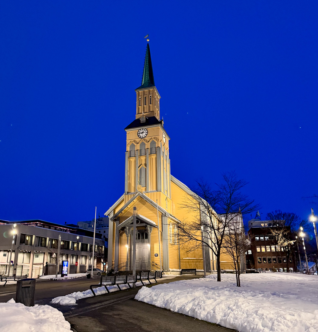 Visiting free attractions such as Tromso Cathedral is a great way to save money in Norway