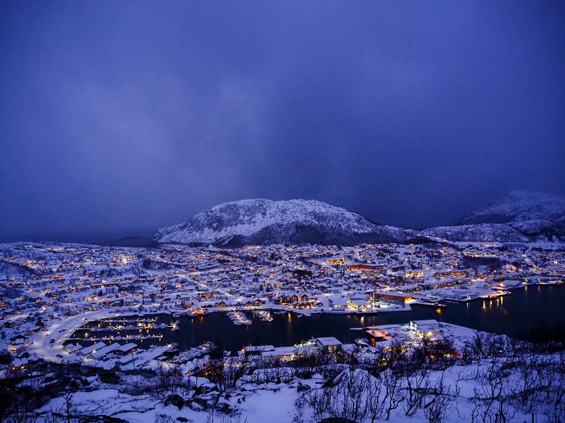 Skjervoy us a beautiful town in Northern Norway