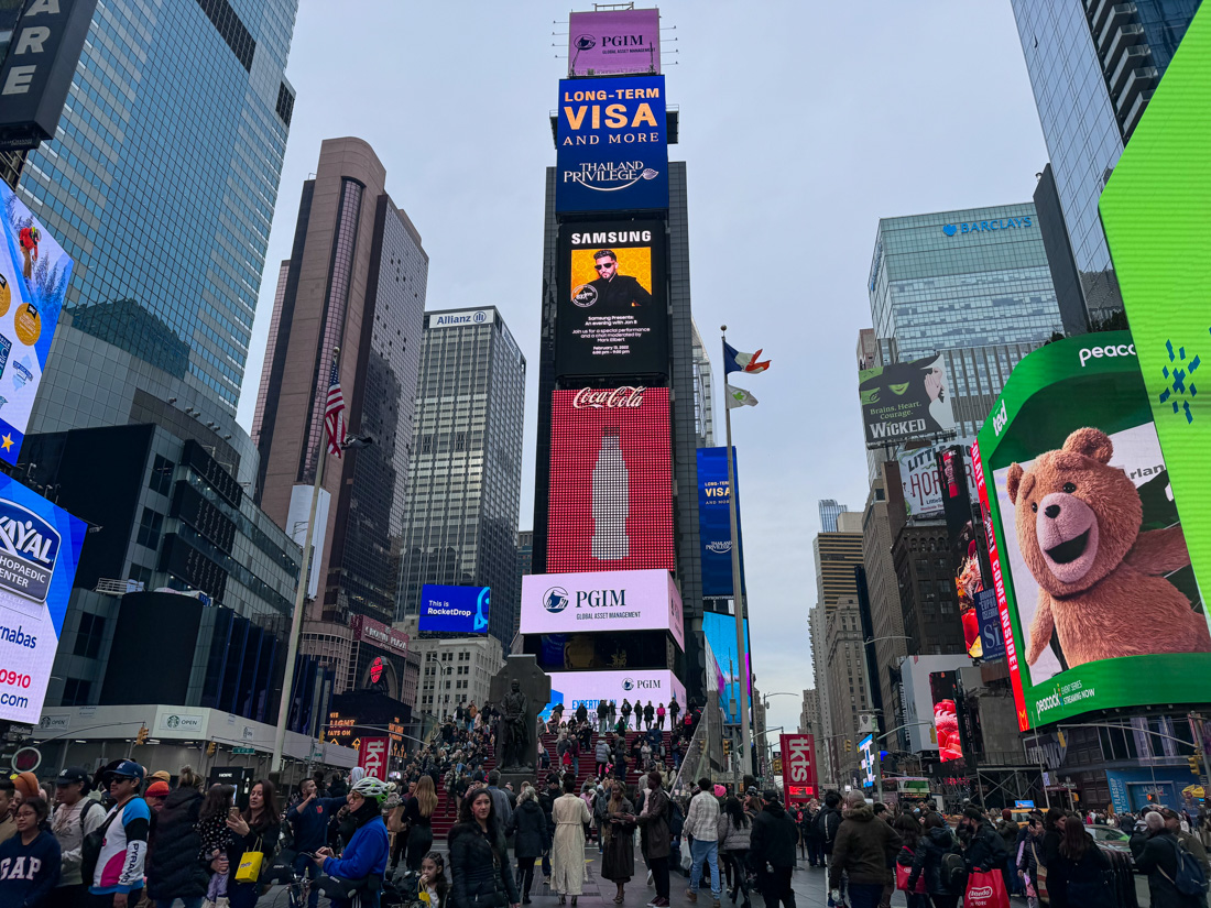 Times Square is an iconic landmark in NYC