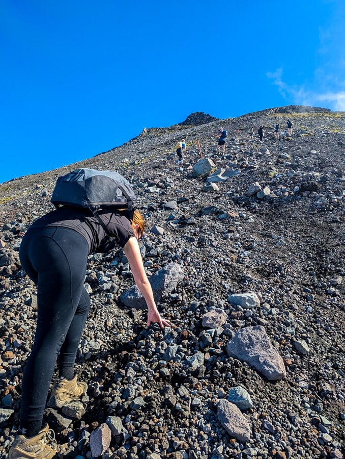 Mount Taranaki: A Guide to Hiking Fanthams Peak 7 There is a difficult scree field on Fanthams Peak