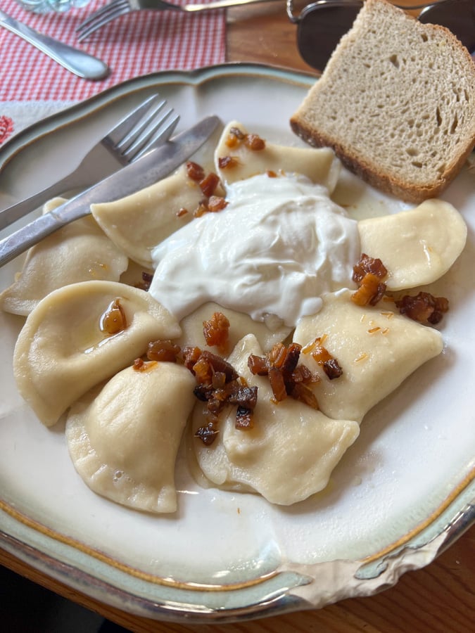 Pirohy is the Slovakian version of dumplings, and they're delicious