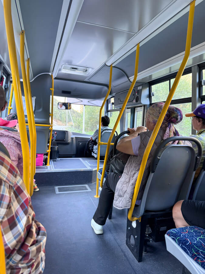 There is a free shuttle bus once you enter Ala Archa