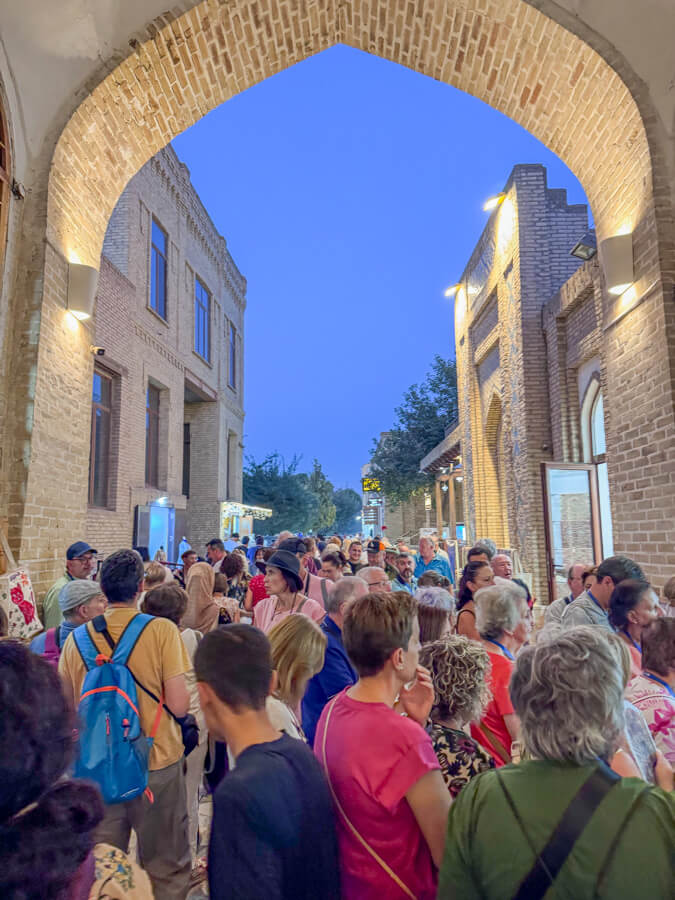 Bukhara can get very crowded with tourists