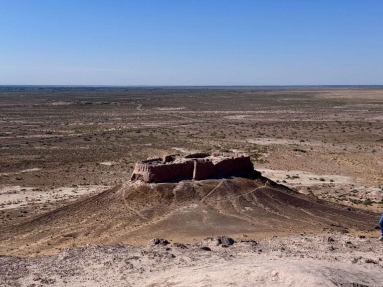 Ancient desert fortress near Khiva in Uzbekistan