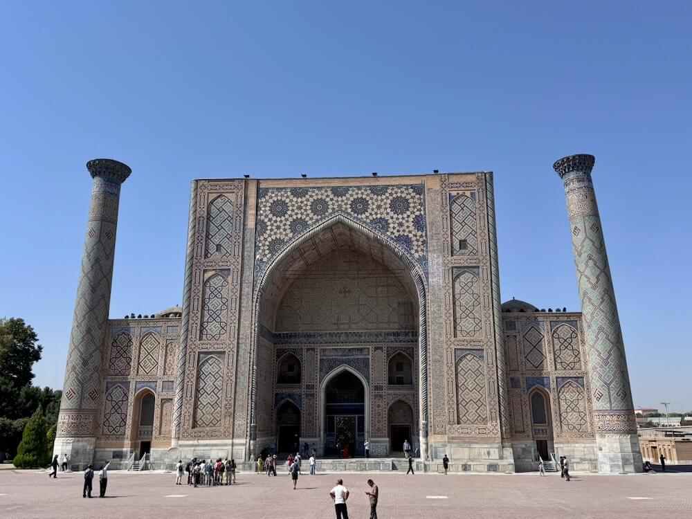 The Ulugh Beg Madrasa in Samarkand's Registan Square